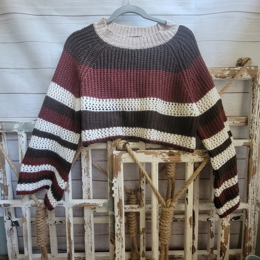 SHEIN Multicolor Striped Knit Sweater
